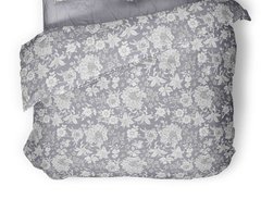 Пододеяльник двуспальный (180х215) бязь Цветочный ковер, Серый, 180х215