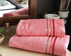 Полотенце махровое гладкокрашенное, Розовый, 70х140