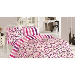 Комплект постельного белья сатин двуспальный Спектрум розовый, Розовый, Двуспальный, 2х70х70