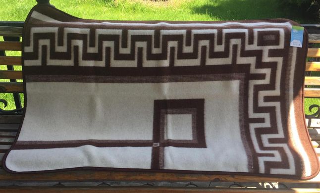 Одеяло жаккардовое детское Орнамент коричневое 100х140, Коричневый, 100х140