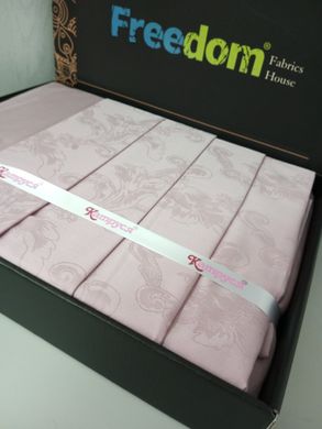 Комплект постельного белья сатин жаккард европейский Пудра, Нежно розовый, Европейский, 2х70х70