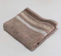 Полотенце махровое 50х90 гладкокрашенное Элеганс беж, Бежевый, 50х90