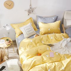 Комплект постельного белья бязь GOLD LUX двуспальный Гуси, Жёлтый, 180х215