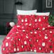 Комплект постельного белья ранфорс двуспальный Снеговики, Красный, Двуспальный, 2х70х70