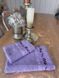Полотенце махровое 50х90 гладкокрашенное жакард бордюр Цветочная поляна фиолетовое, Сиреневый, 50х90