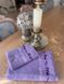 Полотенце махровое 50х90 гладкокрашенное жакард бордюр Цветочная поляна фиолетовое, Сиреневый, 50х90