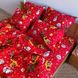 Комплект постельного белья ранфорс полуторный Дед Мороз, Красный, Полуторный, 2х70х70