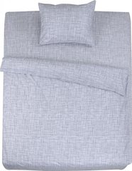 Комплект постельного белья полуторный бязь Полосы, Серый, Полуторный, 2х70х70