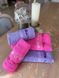 Полотенце махровое 70х140 гладкокрашенное жакард бордюр Цветочная поляна фиолетовое, Сиреневый, 70х140