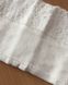 Рушник махровий 30х50 гладкофарбований бордюр Горох білий, Білий, 30х50