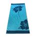 Рушник махровий 70х140 жакардовий пістрявотканний Орхідея синій, Синій, 70х140