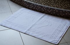 Полотенце махровое Пас-Пас (коврик для ног) белое, Белый, 50х70