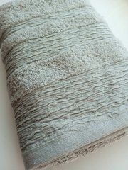 Полотенце махровое 50х90 гладкокрашенное Карамель, Серый, 50х90