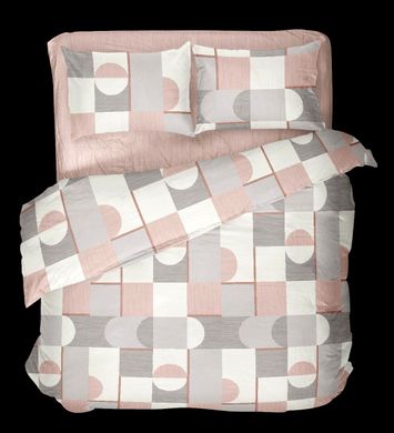 Комплект постельного белья бязь европейский Геометрия, Розовый, Европейский, 2х70х70