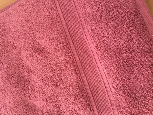 Полотенце махровое 50х100 гладкокрашенное Шесc сангрия, Розовый, 50х100