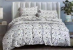 Комплект постельного белья полуторный фланель Звезды на белом, Белый, Полуторный, 2х70х70