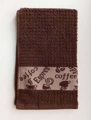 Рушник кухонний махровий 30х50 Кава шоколад, Коричневий, 30х50