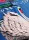 Полотенце махровое пляжное Лебеди, Синий, 70х140