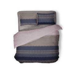 Комплект постельного белья бязь двуспальный Ромбы темно синие, 180х215