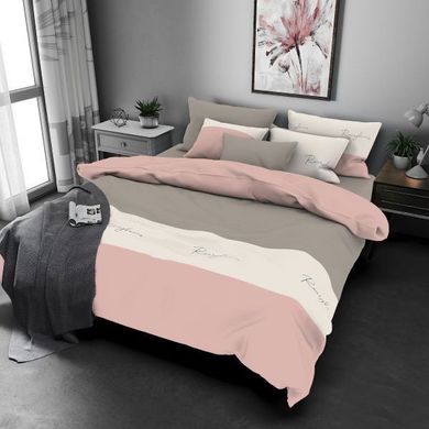 Комплект постельного белья бязь GOLD LUX двуспальный Раян розовый, Бежевый, Двуспальный, 2х70х70