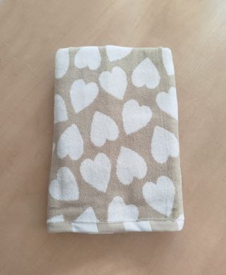 Рушник махровий 70х140 жаккард Amore бежево білий, Бежевий, 70х140