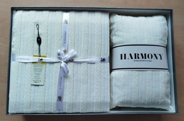 Покривало Harmony 240х260, наволочки 50х70, подушечка 25х40, Білий, 240х260, 2х50х70
