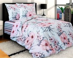 Комплект постельного белья бязь двуспальный Лилия розовая, Розовый, Двуспальный, 2х70х70