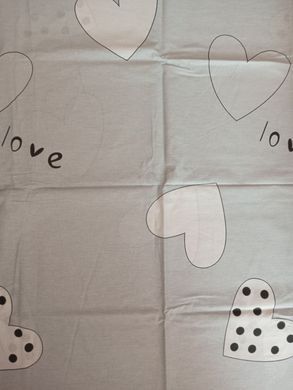 Наволочка 70х70 бязь Love, Серый, 70х70