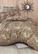 Комплект постільної білизни європейський сатин Леопард, Коричневий, Европейський, 2х70х70