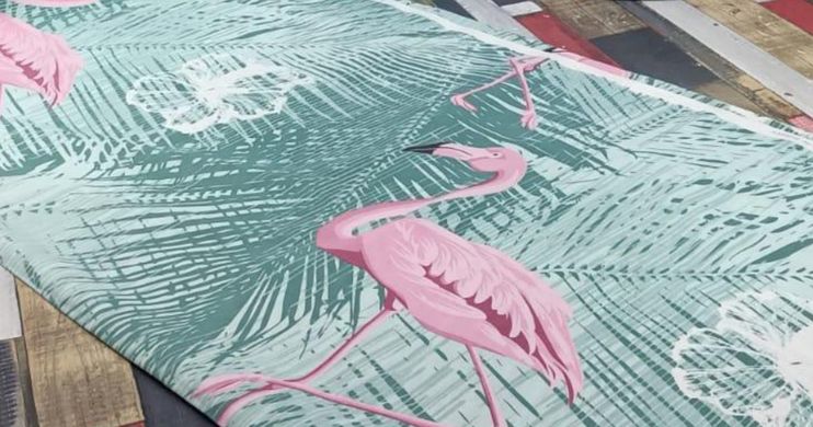 Комплект постельного белья полуторный бязь Розовый фламинго, Полуторный, 2х70х70