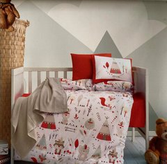 Комплект постельного белья бязь детская кроватка Звери, 110х150