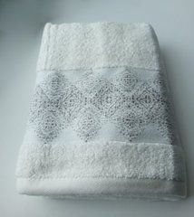 Рушник махровий 50х90 Pupilla Ромби, Білий, 50х90