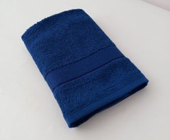 Рушник махровий 70х140 гладкофарбований Тео синій, Синій, 70х140