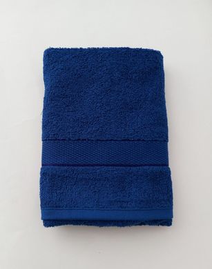 Рушник махровий 70х140 гладкофарбований Тео синій, Синій, 70х140