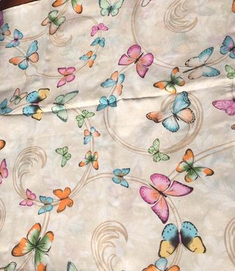 Комплект постельного белья бязь двуспальный Бабочки цветные, Бежевый, Двуспальный, 2х70х70