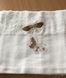 Рушник махровий 70х140 гладкофарбований бордюр Метелики білий, Білий, 70х140