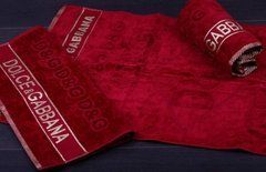 Рушник велюровий 50х85 гладкофарбований D&G червоний, Червоний, 50х90