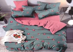Комплект постельного белья полуторный бязьGOLD LUX Гранат, Зелёный, Полуторный, 2х70х70