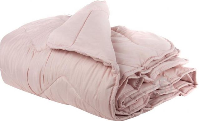 Ковдра стьобана чиста вовна двоспальна (зима) світло рожева, 170х210