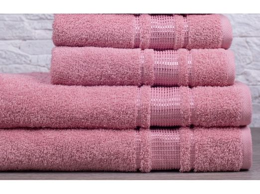 Полотенце махровое 40х70 гладкокрашенное Роял розовое, Розовый, 40х70
