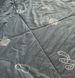 Плед ватный полушерстяной двуспальный Кактусы, Серый, 172х205