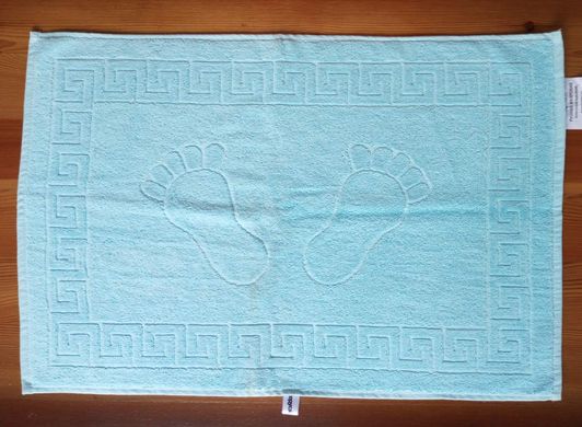Полотенце махровое голубой Пас-Пас (коврик для ног) светло голубой, Голубой, 50х70