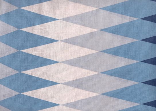 Простынь двуспальное бязь Ромбы синие 180х215, Голубой, 180х215