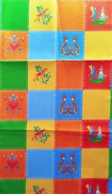 Рушник вафельний 70х140 Квадрати, Асорті, 70х140