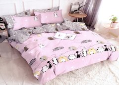 Комплект постельного белья бязь GOLD LUX полуторный Котики, Розовый, Полуторный, 2х70х70
