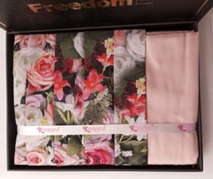 Комплект постільної білизни сатин сімейний Квітковий букет, Асорті, Сімейний, 2х70х70