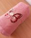 Полотенце махровое 70х140 гладкокрашеное бордюр Бабочка на цветке розовое, Розовый, 70х140