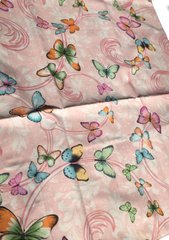 Комплект постільної білизни бязь полуторний Метелики рожеві, Полуторний, 2х70х70