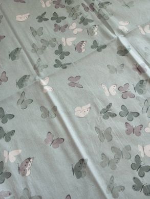 Комплект постельного белья полуторный бязь Бабочки на сером (1 наволочка 70х70), Серый, Полуторный, 1х70х70