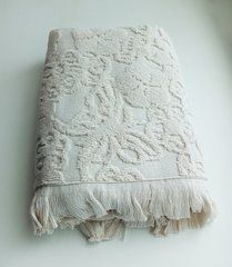 Рушник махровий 50х90 жакард Pupilla Мая, Молочний, 50х90